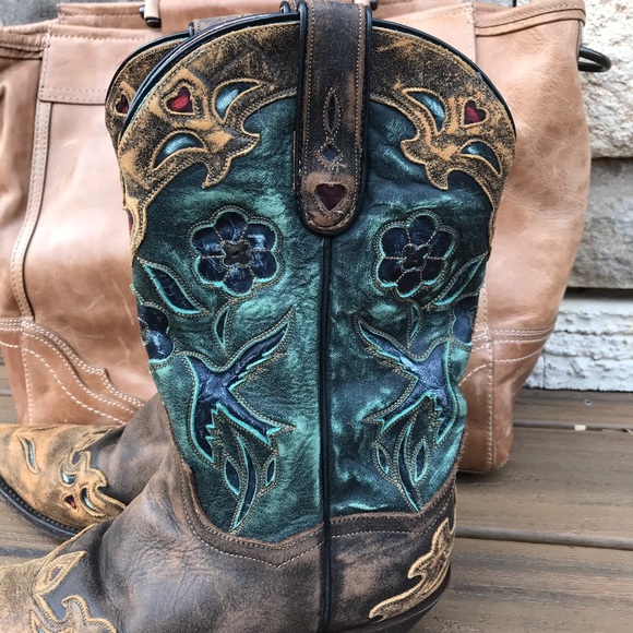 Dan Post Vintage Woman’s Bluebird Western Boots - Picture 9 of 15